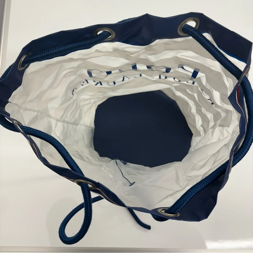 Polo by Ralph Lauren Striped Duffel Bag - White and Navy